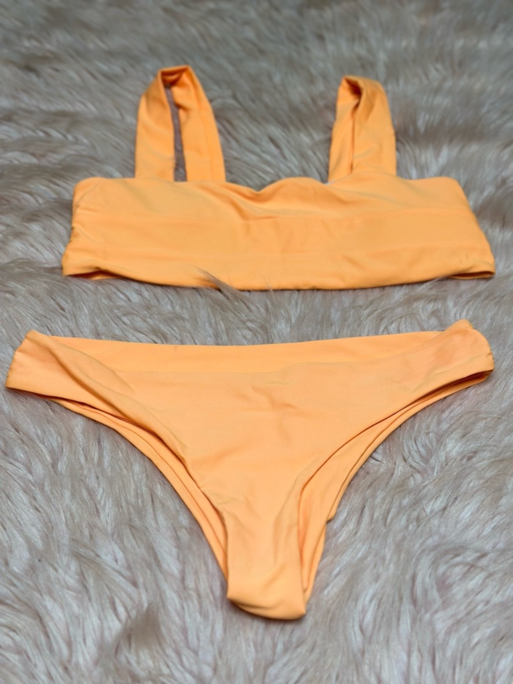 Peach Orange Two-Piece Bikini Set